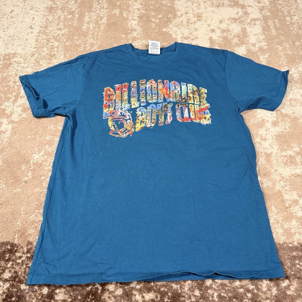 Billionaire Boys Club Arch Logo Colorful Tee Shirt Men's Teal Large Short